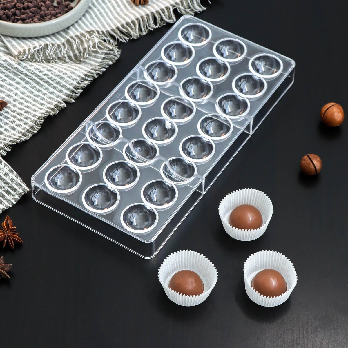 Форма для шоколада konfinetta регулируемая форма tescoma delicia для торта от 28x20 до 50x34 см