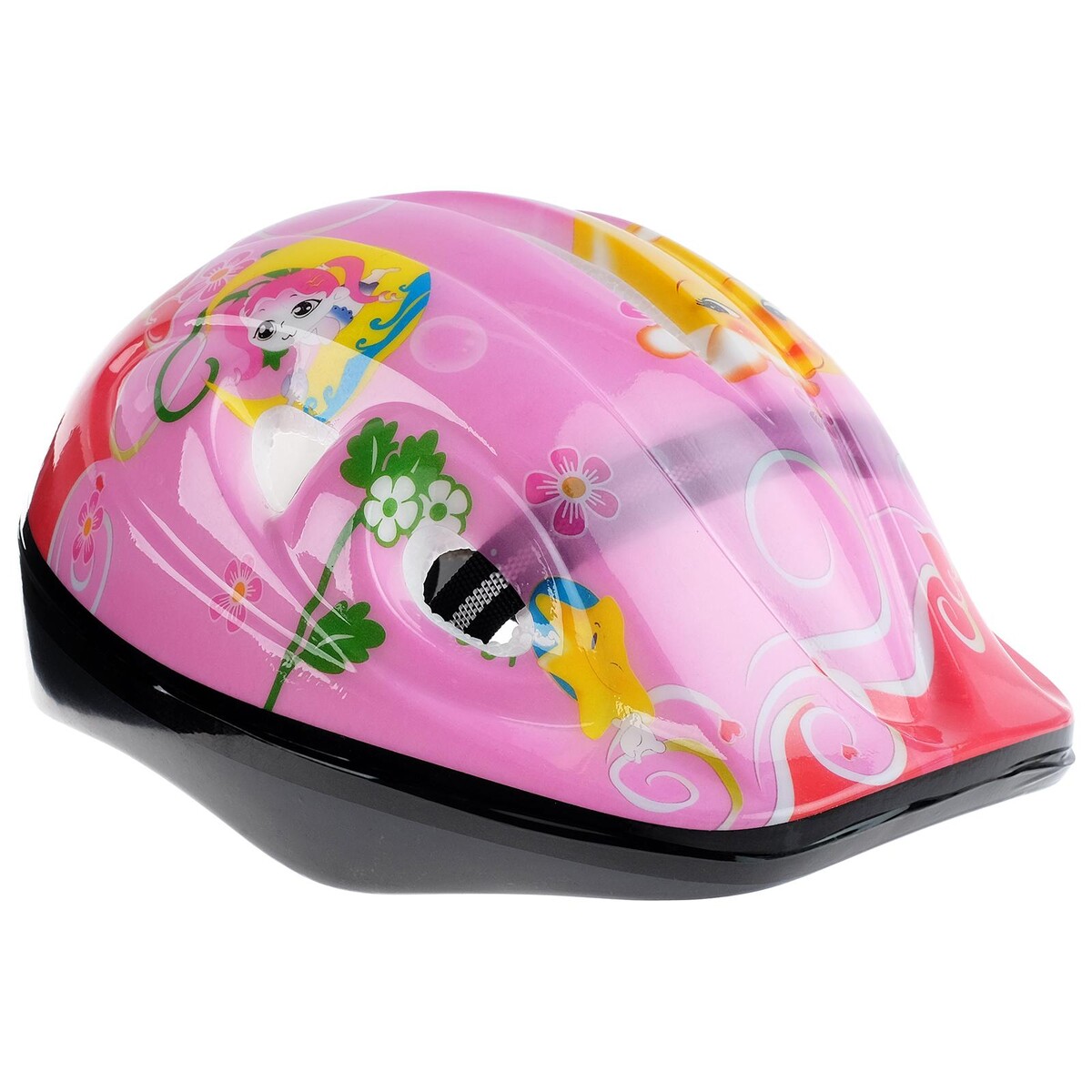 Шлем защитный детский onlytop ot-501, обхват 52-54 см, цвет розовый детский шлем ked meggy trend police sm