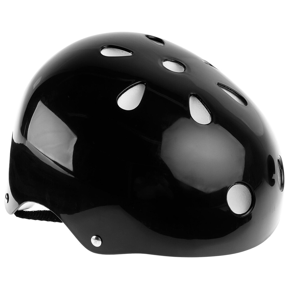 Шлем защитный детский onlytop ot-s507, обхват 55 см, цвет черный шлем mighty junior inmold sweet детский подростковый 12 отверстий 52 56см розовый 5 731885