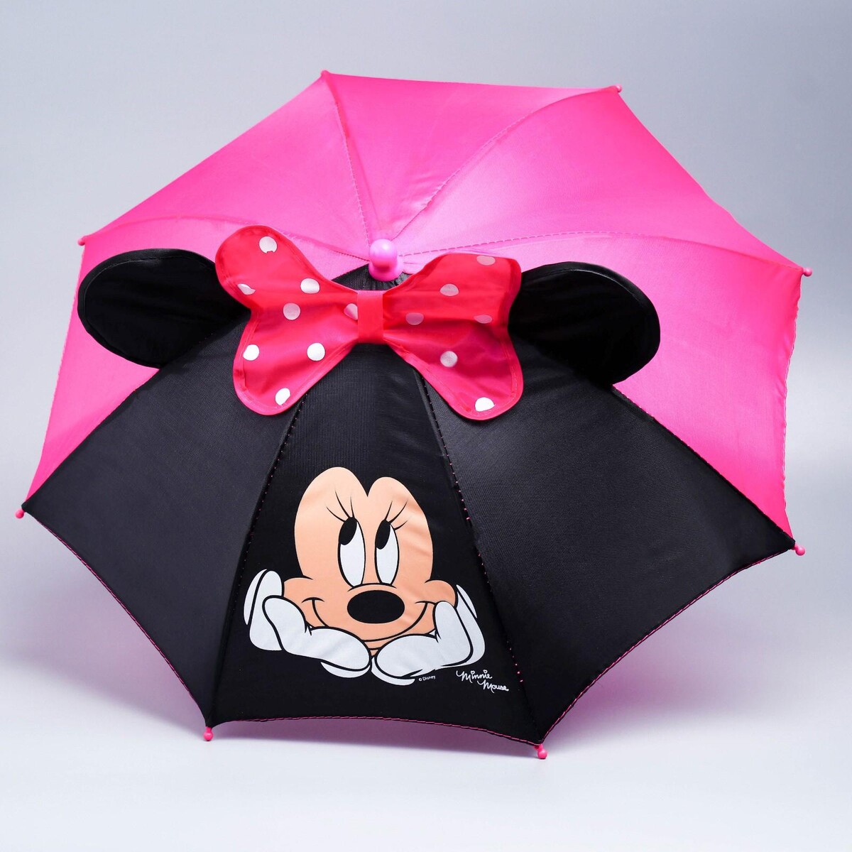 Зонт детский с ушами, d=52см, минни маус Disney