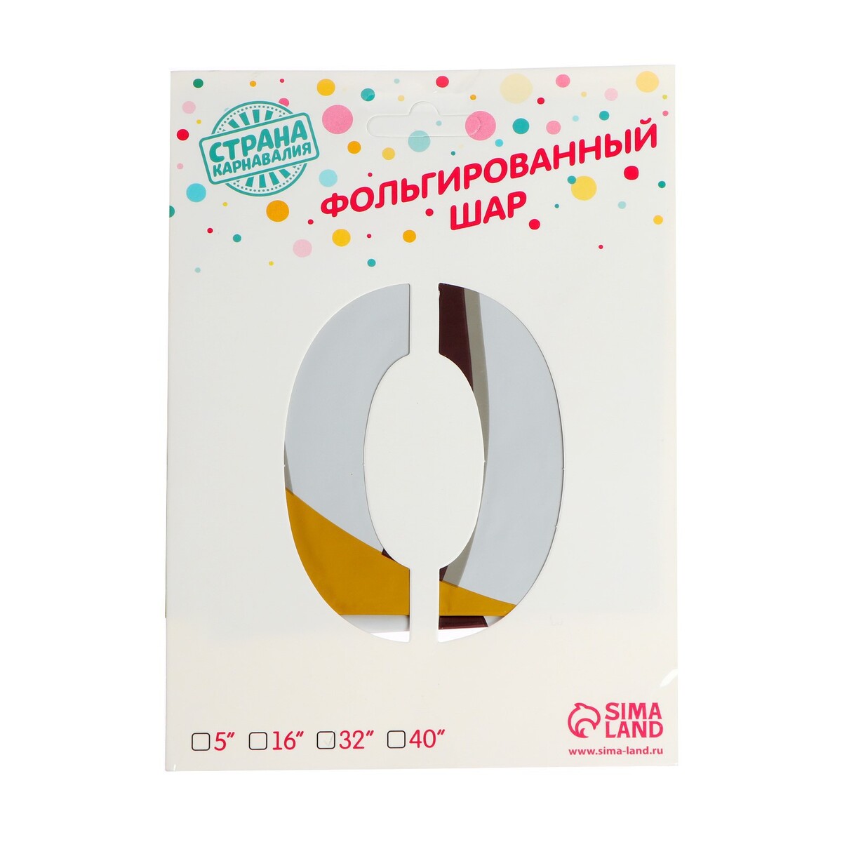

Воздушный шар фольгированный 34, Белый