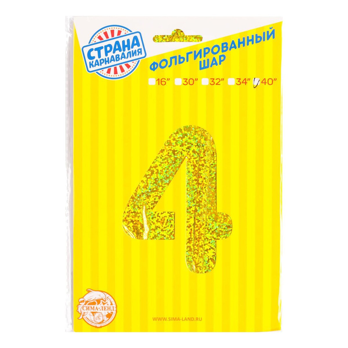 

Воздушный шар фольгированный 40, Золотистый