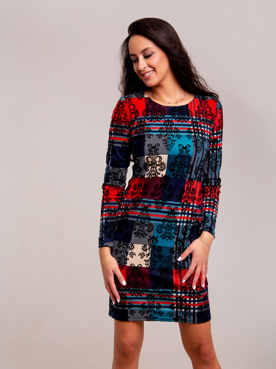 Платье трикотажное RAPOSA, размер 42, цвет красный 0809341 - фото 4