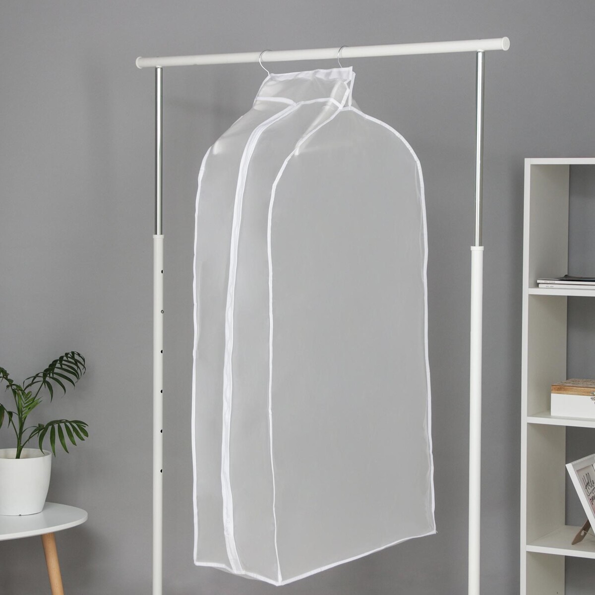 Чехол для одежды плотный доляна, 60×100×30 см, peva, цвет белый Доляна 818569, 0818569 - фото 5