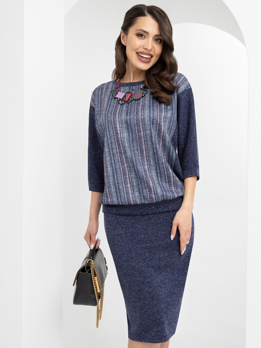 

Костюм с юбкой, Синий