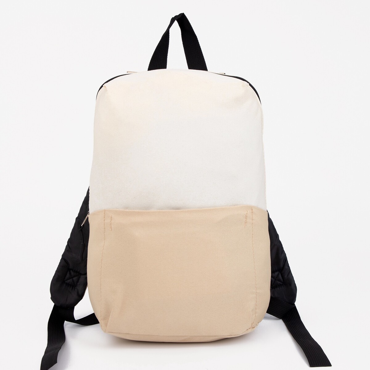 Рюкзак, отдел на молнии, наружный карман, цвет бежевый рюкзак сумка отдел на молнии наружный карман малиновый