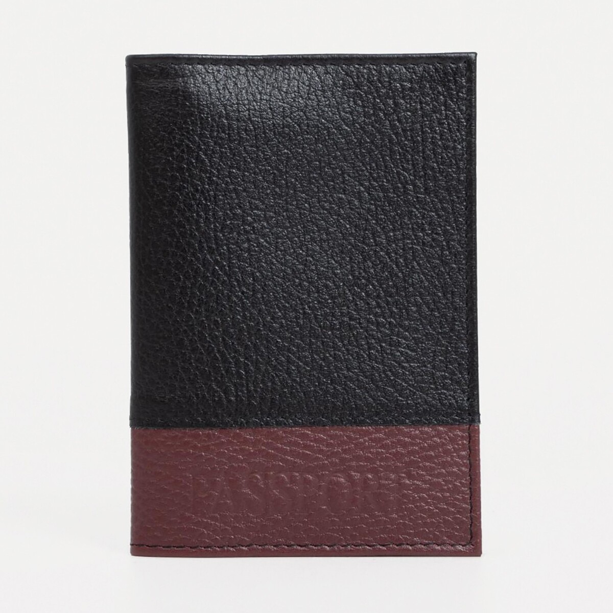 Обложка для паспорта textura, цвет бордовый/черный