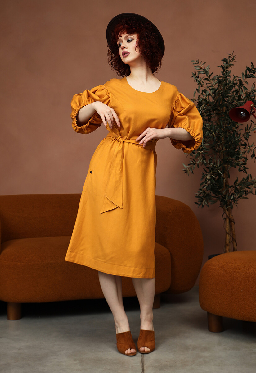 Платье Dimma Fashion Studio 0834006 Оранжевый  Фото 4