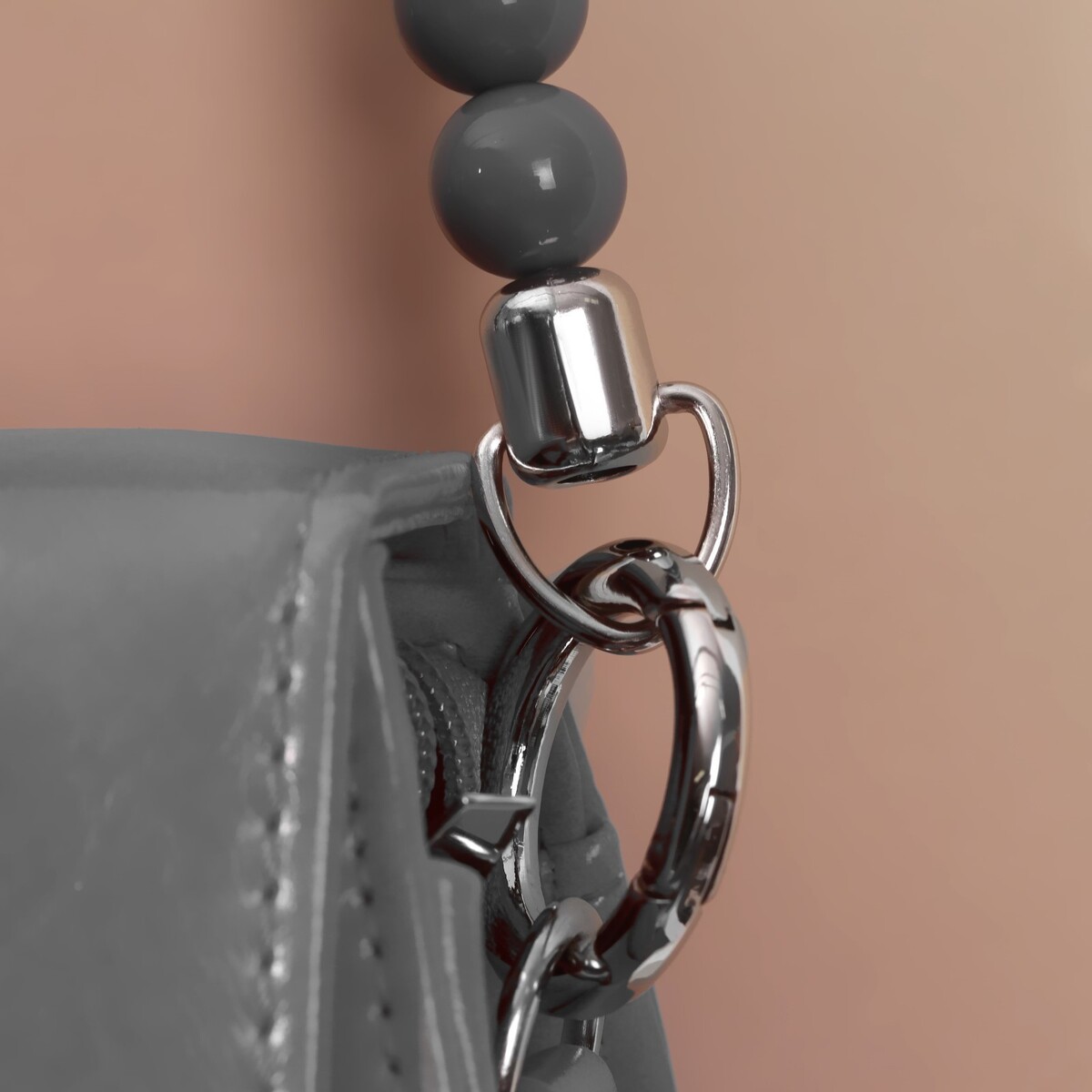 Ручка для сумки, 34×1.5 см, серая 843128 Серый, фото 3