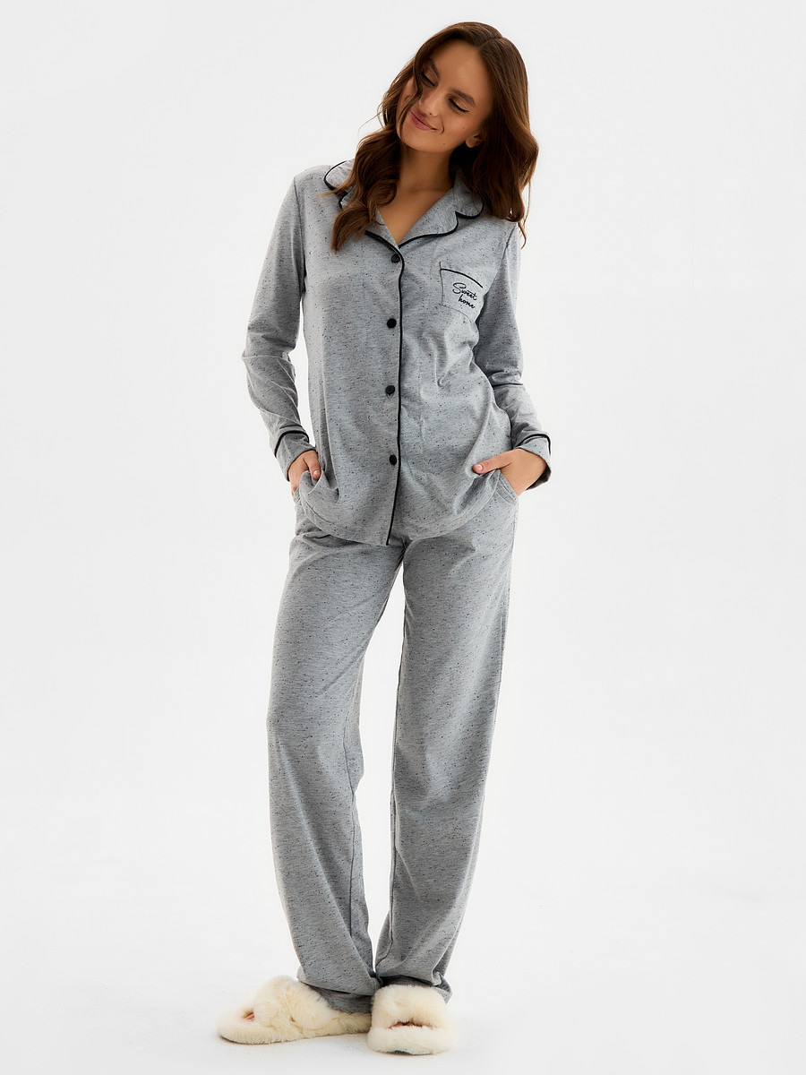 

Пижама рубашка брюки, Серый
