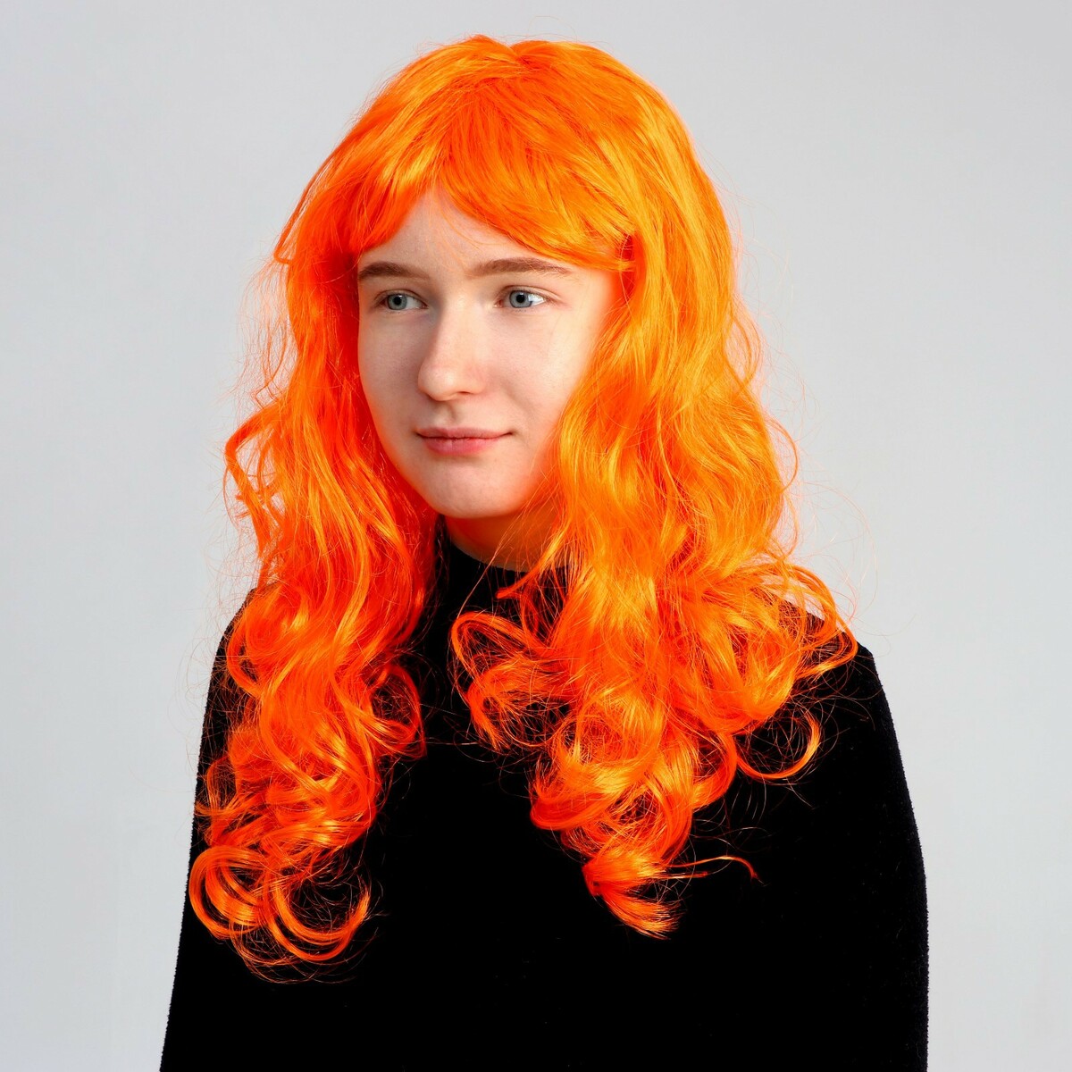 Парик карнавальный парик длинные прямые волосы красный 120 г