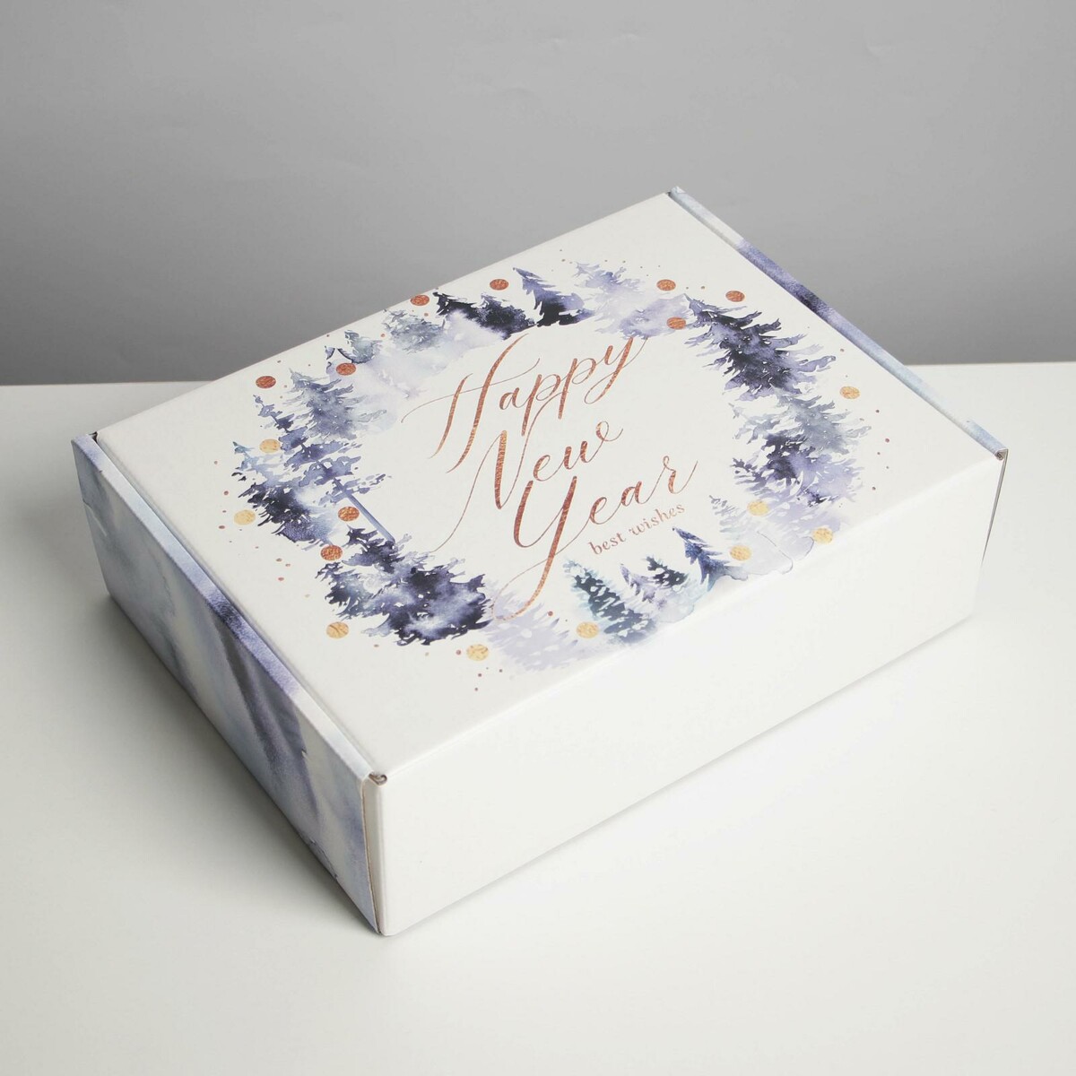 Коробка складная happy new year, 30,7 × 22 × 9,5 см