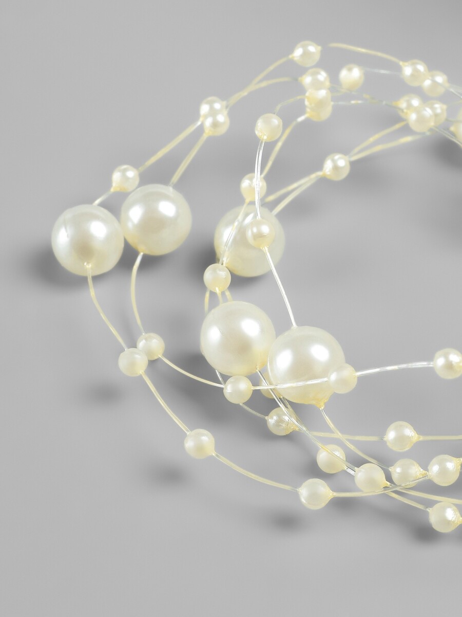 

Жемчуг на леске, 3/8 мм, 9±0.5 м, цвет золотой, Золотистый