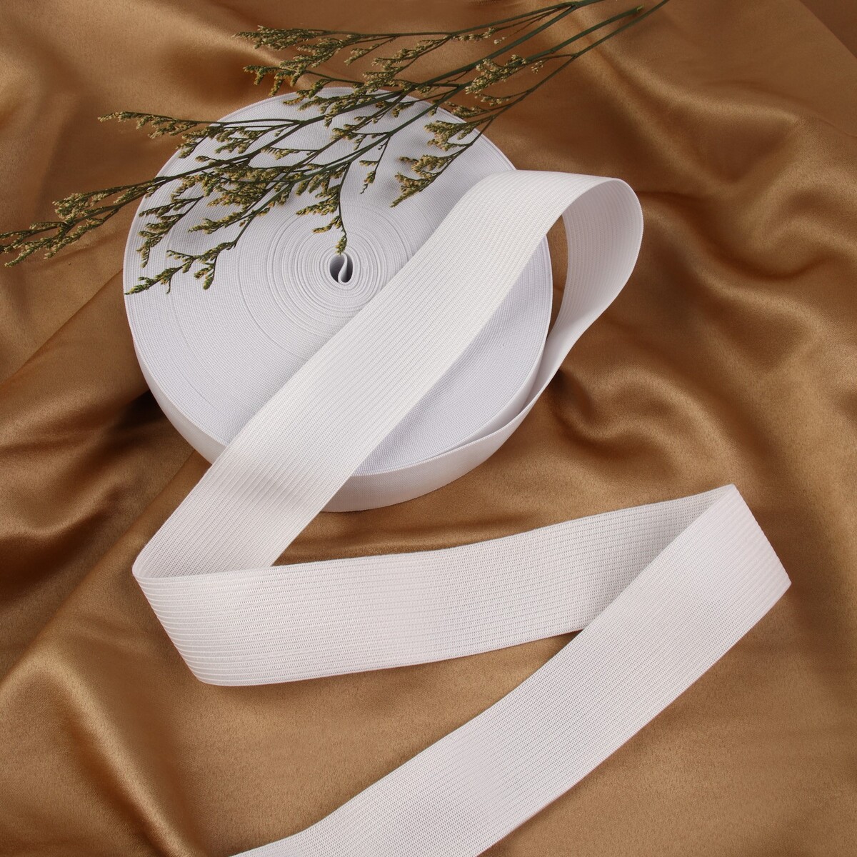 Резинка вязаная, 40 мм, 25 ± 2 м, цвет белый штаны сноубордические outside белый