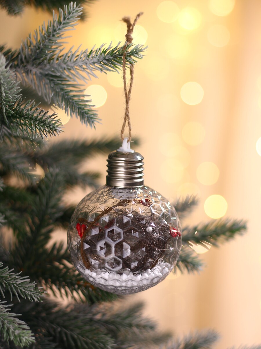 

Ёлочный шар, Прозрачный;коричневый