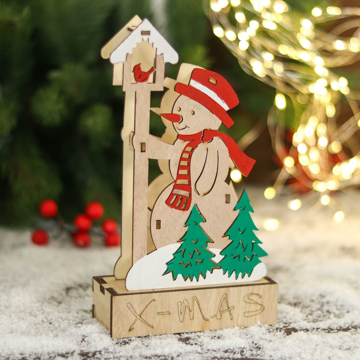 Фигурка новогодняя свет фигурка декоративная снеговик 33 см syxrwwa 4723009