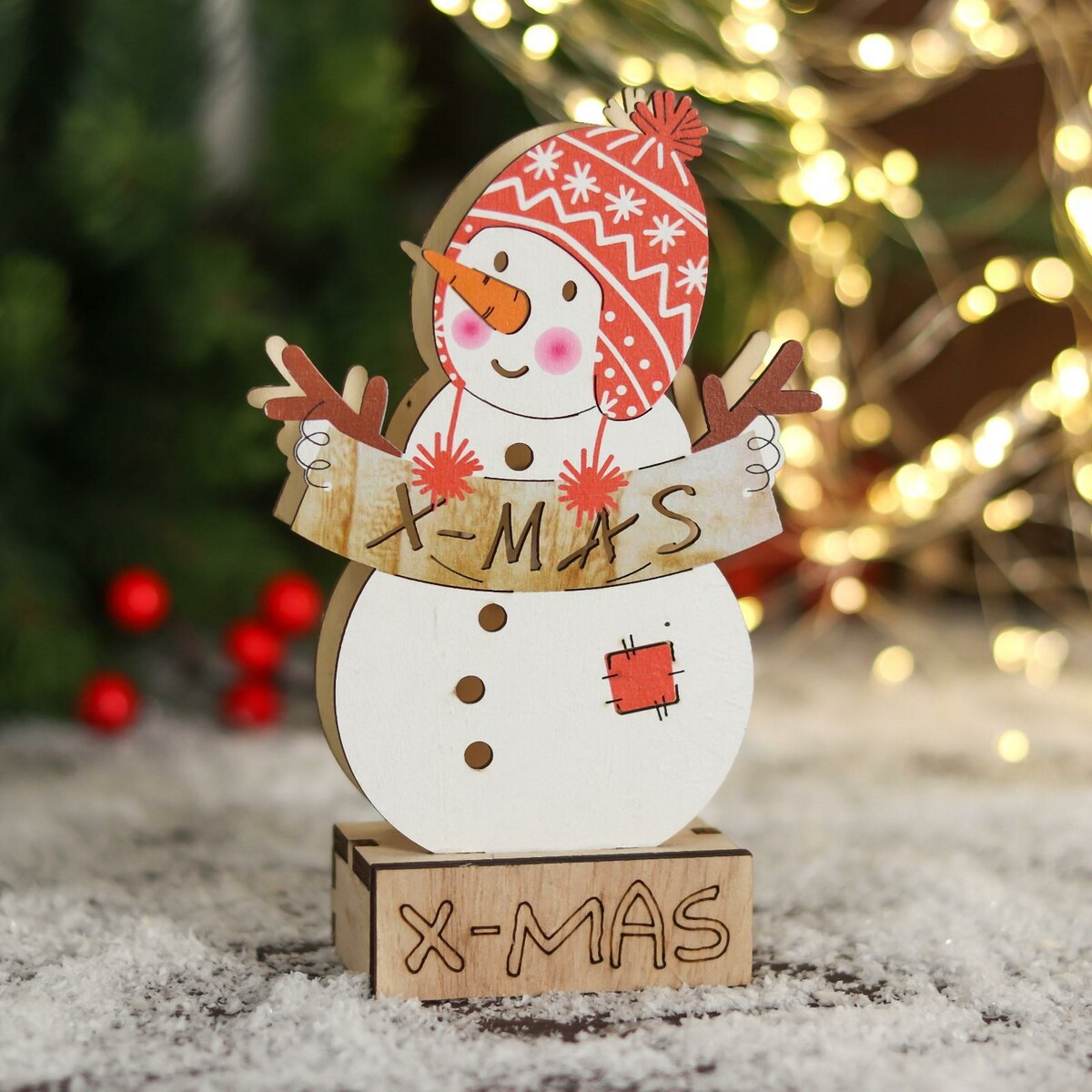 Фигурка новогодняя свет фигурка декоративная снеговик 33 см syxrwwa 4723009
