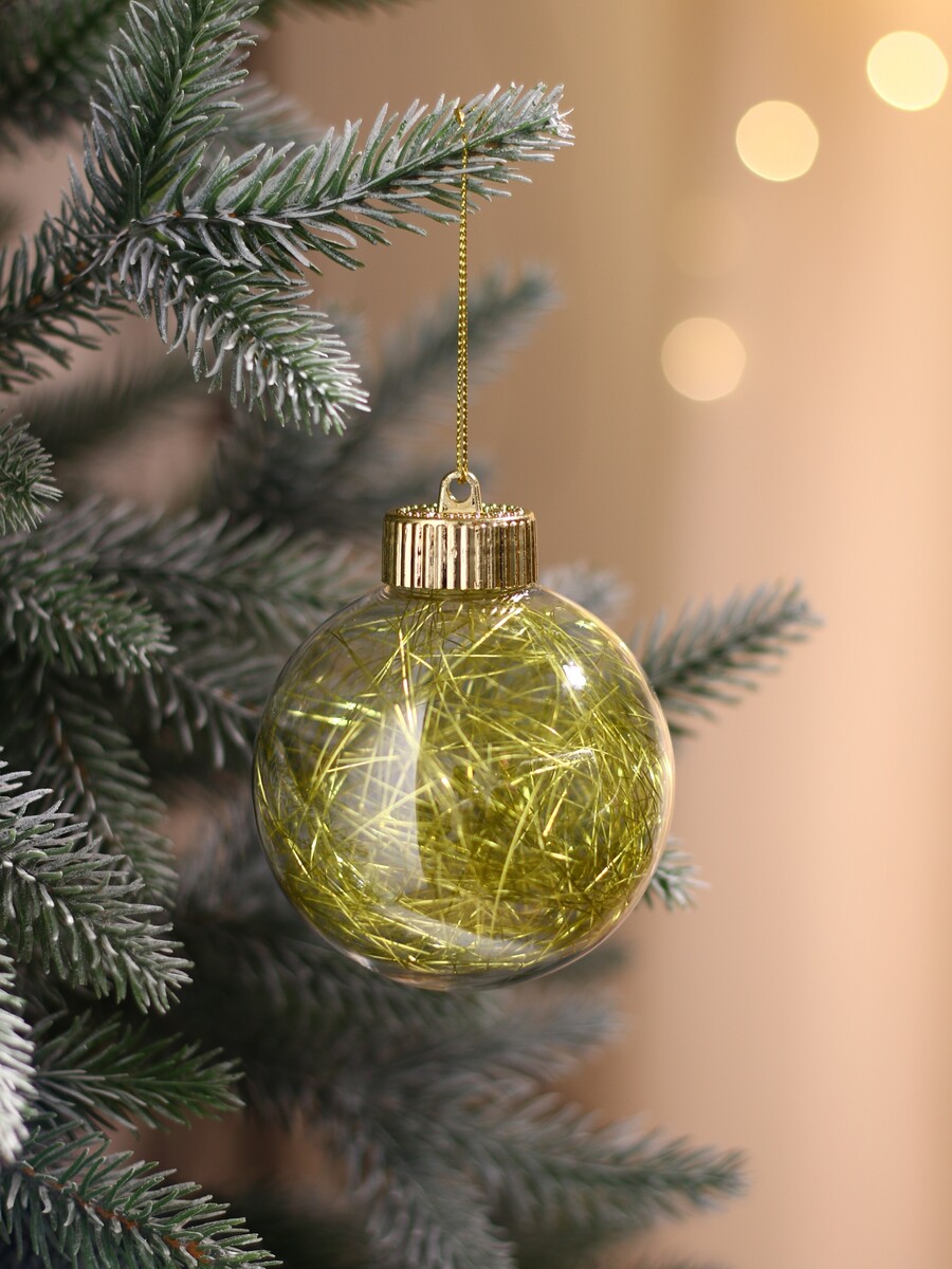 

Ёлочные игрушки, Золотистый;прозрачный