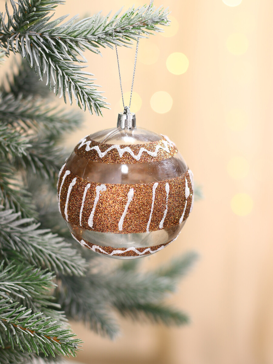 

Ёлочные игрушки, Прозрачный;золотистый