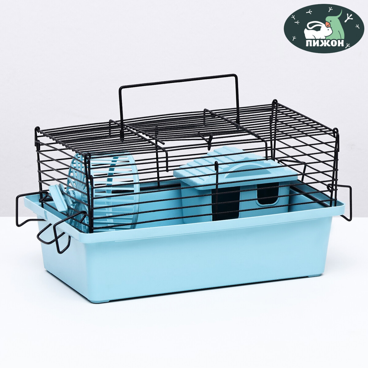 Клетка-мини для грызунов клетка для грызунов укомплектованная 23 х 19 х 28 см голубая