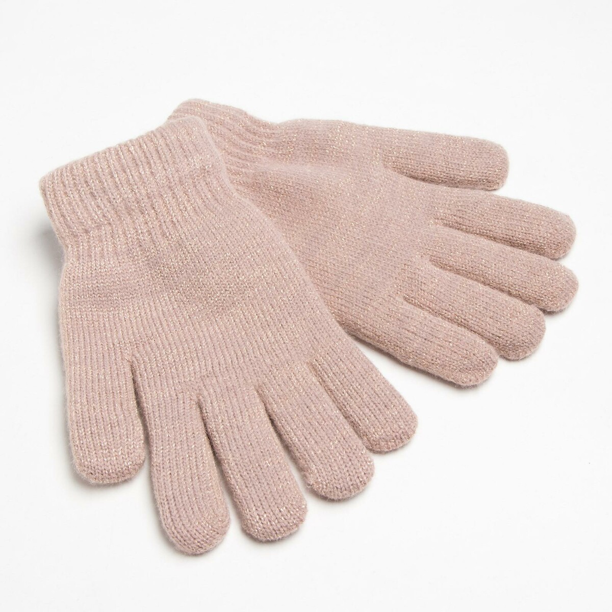 Перчатки женские двухслойные minaku однотонные, размер 6,5, цвет бежевый перчатки мужские minaku однотонные цв р р 9 10 22 24 см