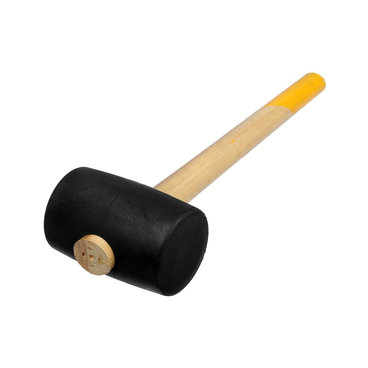 Киянка тундра, деревянная рукоятка, черная резина, 65 мм, 680 г киянка тундра деревянная рукоятка черная резина 50 мм 340 г