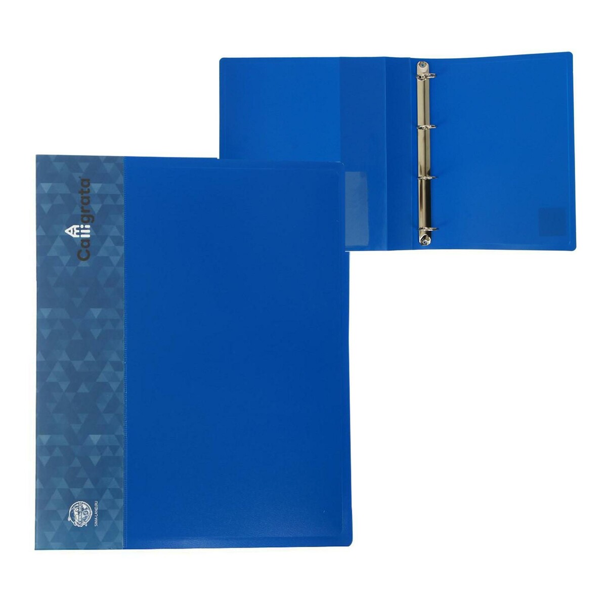 Папка на 4 кольцах а4, calligrata, 40 мм, 700 мкм, внутренний и торцевой карман, синяя коллекции насекомых сбор обработка и хранение материала