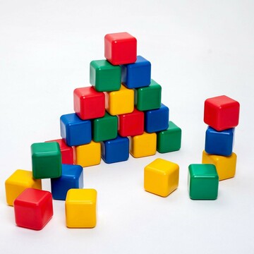 Набор цветных кубиков, 25 штук, 12 × 12 