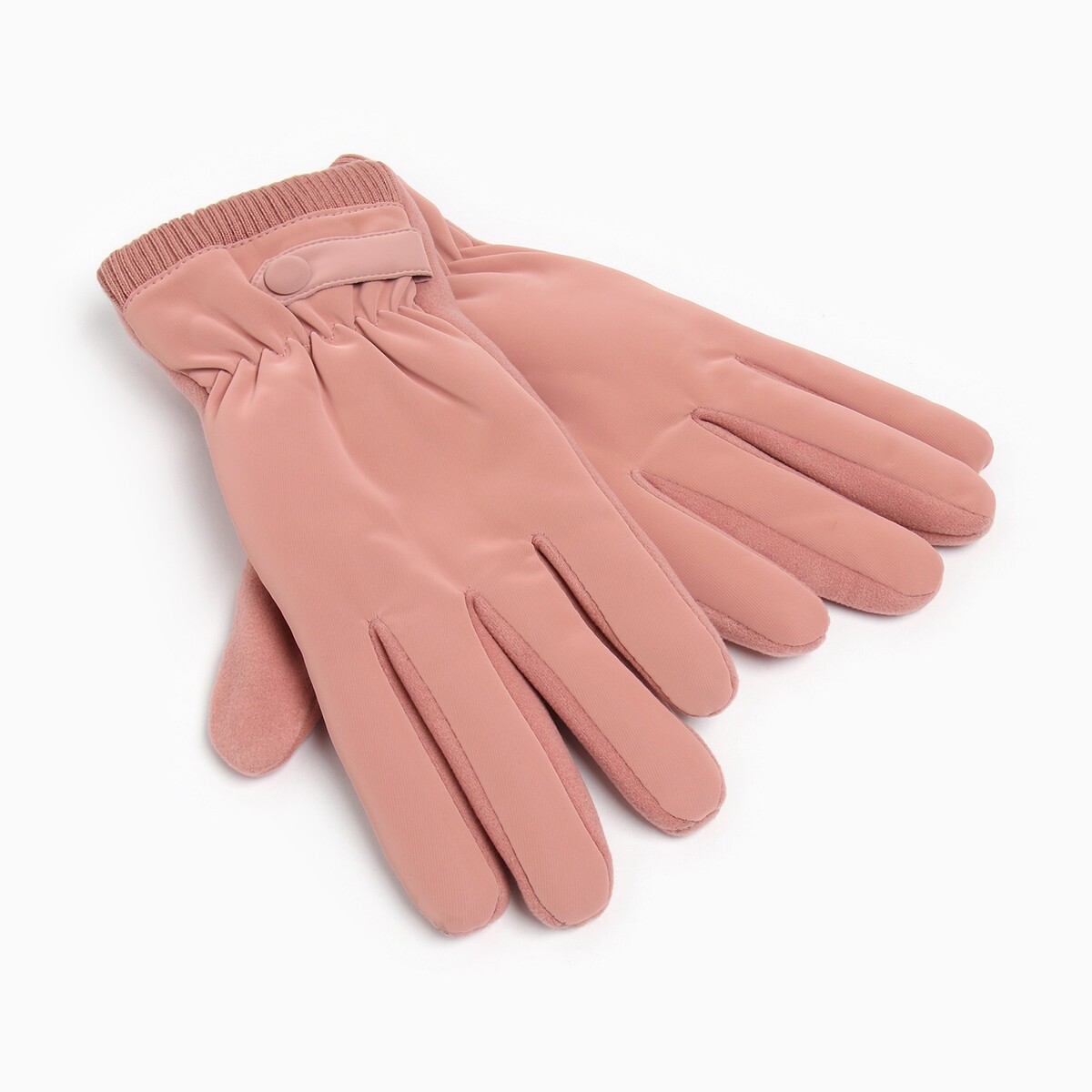 Перчатки женские двухслойные minaku водонепроницаемые, размер 6,5, цвет розовый, MINAKU