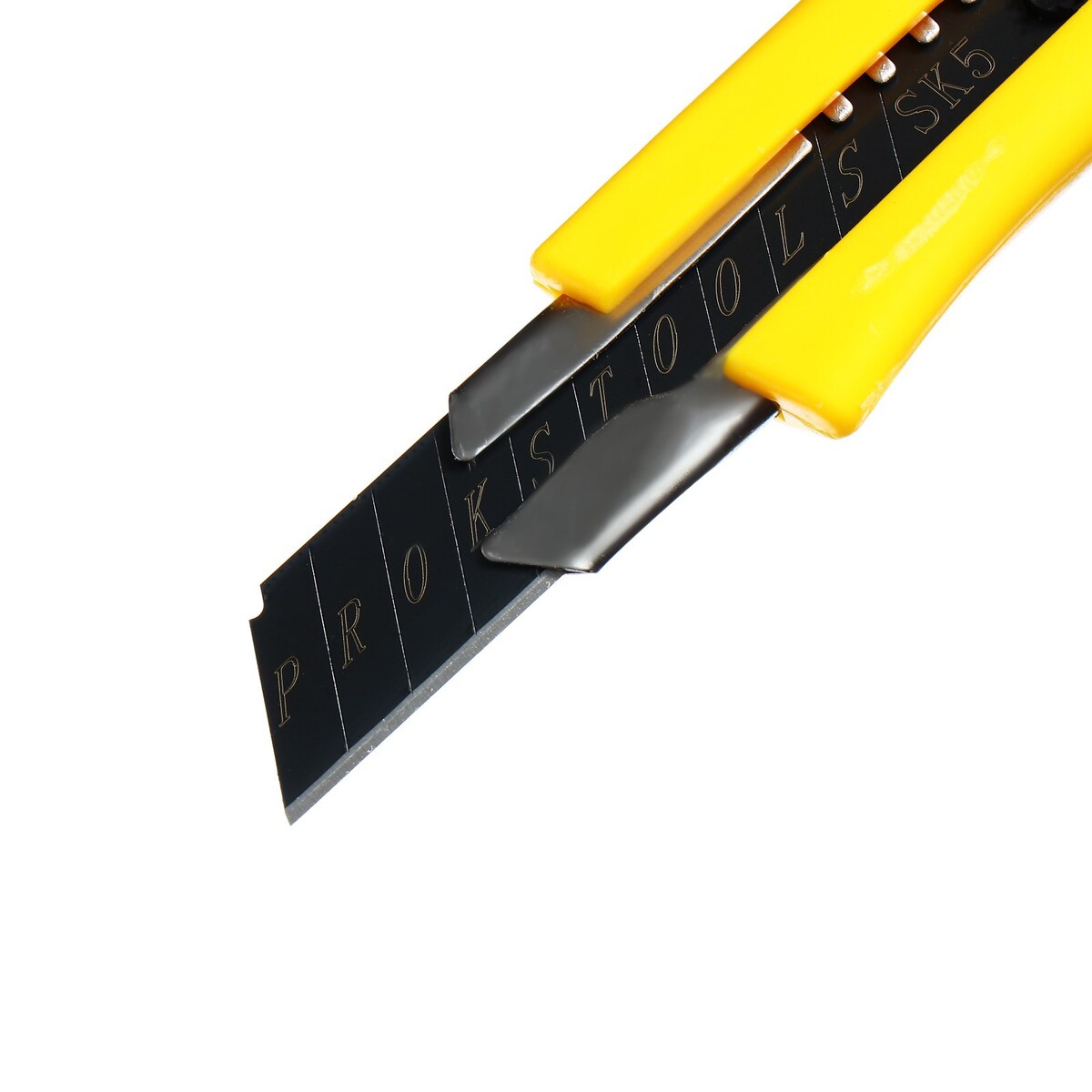 фото Нож канцелярский, 18 мм, металл с металлическим направляющим фиксатором, черное лезвие, на блистере calligrata