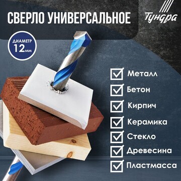 Сверло универсальное тундра, твердосплав