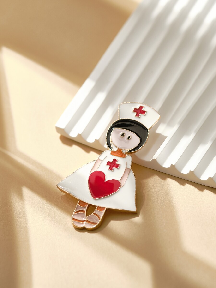 Брошь 893932 Белый, красный, разноцветный, фото 3