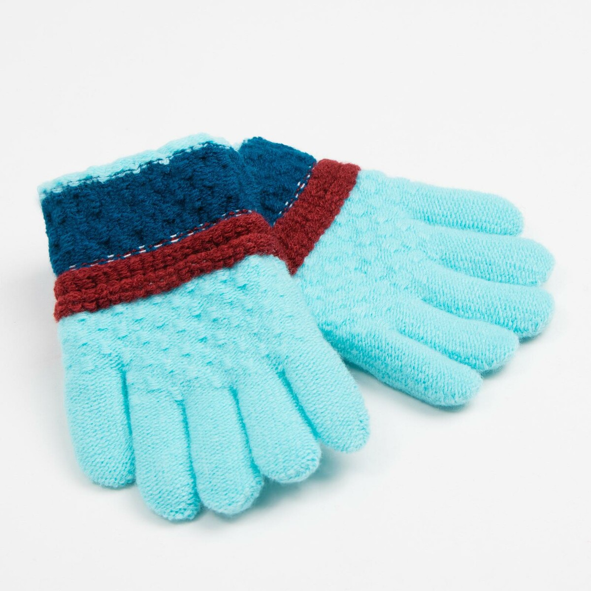 Перчатки детские minaku цветные, цв. голубой, 15 р-р (15 см) перчатки вратарские jogel one wizard al3 flat голубой