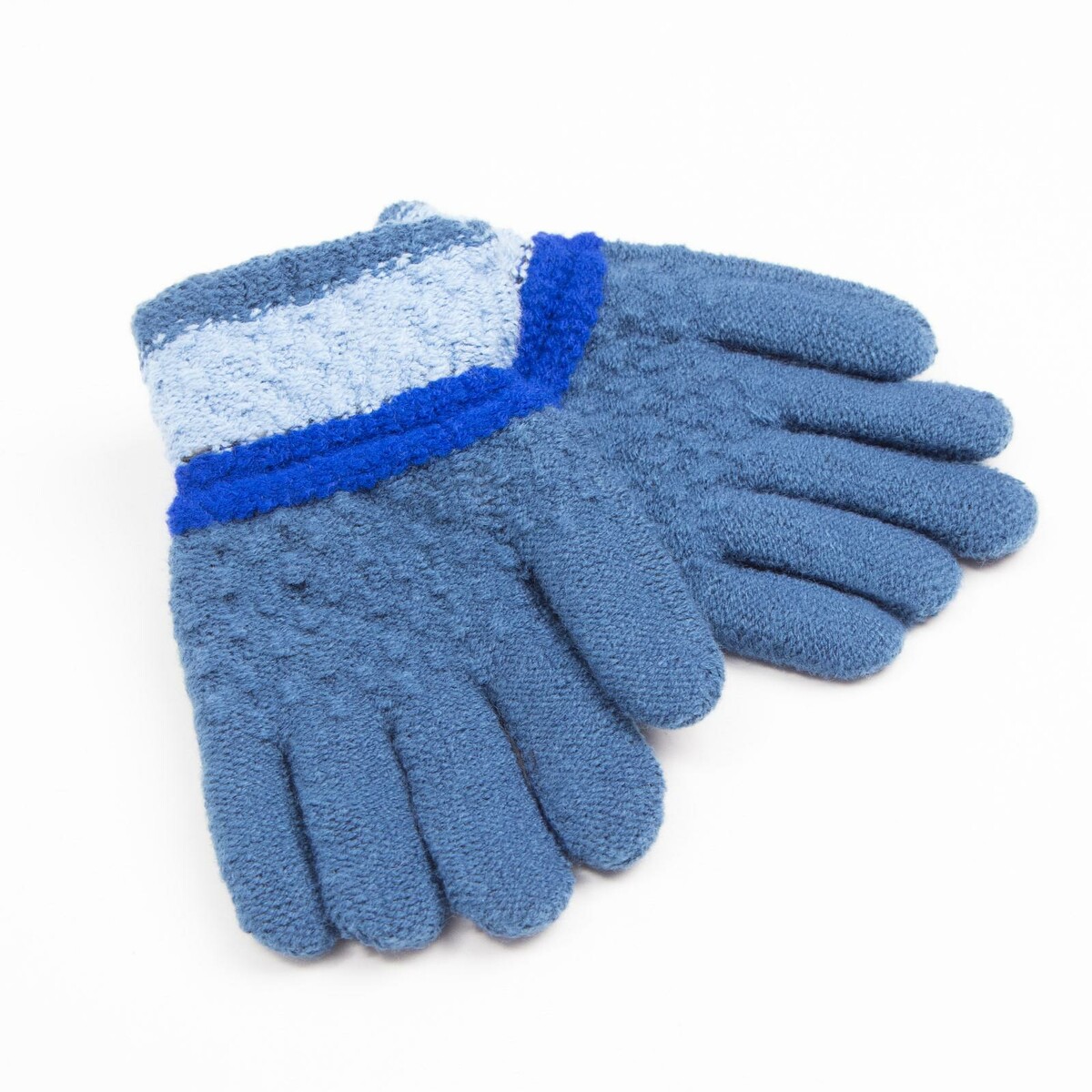 фото Перчатки детские minaku цветные, цв. синий, 15 р-р (15 см)