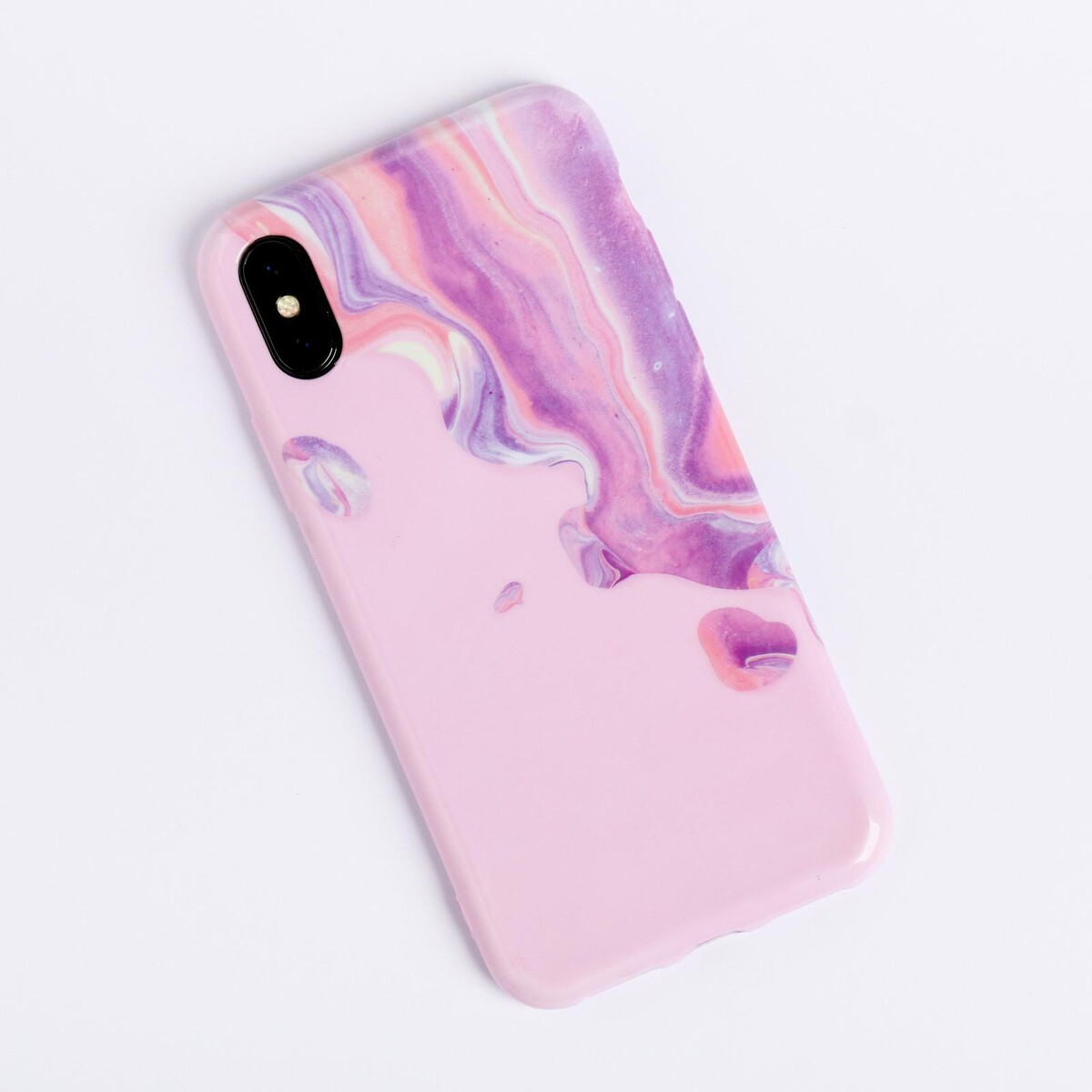 

Чехол на телефона iphone x/xs, Розовый;сиреневый