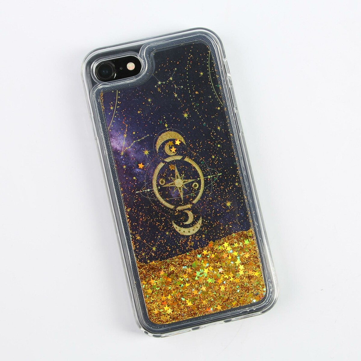 Чехол для телефона iphone 7,8 с блестками внутри stars, 6.8 × 14 см