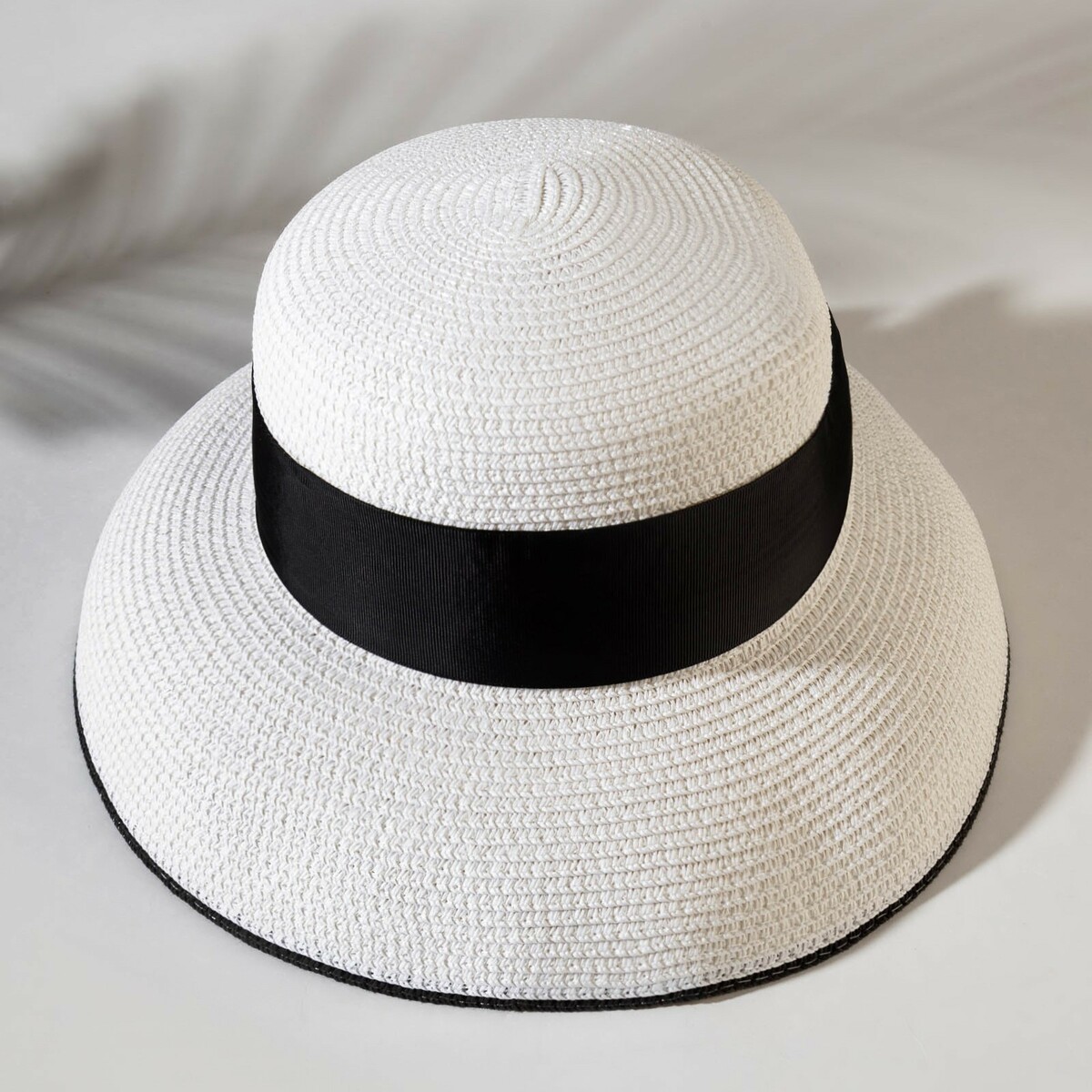 Шляпа женская с лентой minaku цвет белый, р-р 56-58 шляпа женская с лентой minaku белый р р 56 58