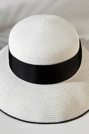 Шляпа женская с лентой minaku цвет белый