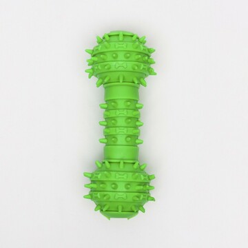 Игрушка-гантель шипастая, 14,5 см, зелен
