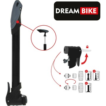 Насос ручной dream bike, цвет черный