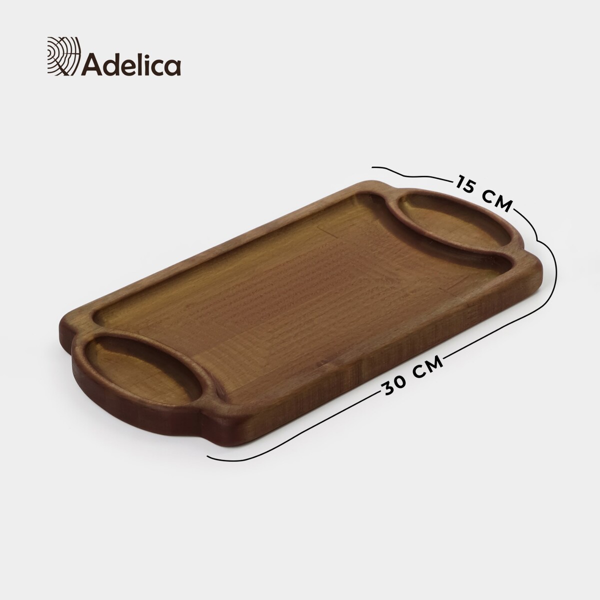Поднос для подачи adelica, 30×15×1,8 см, массив березы