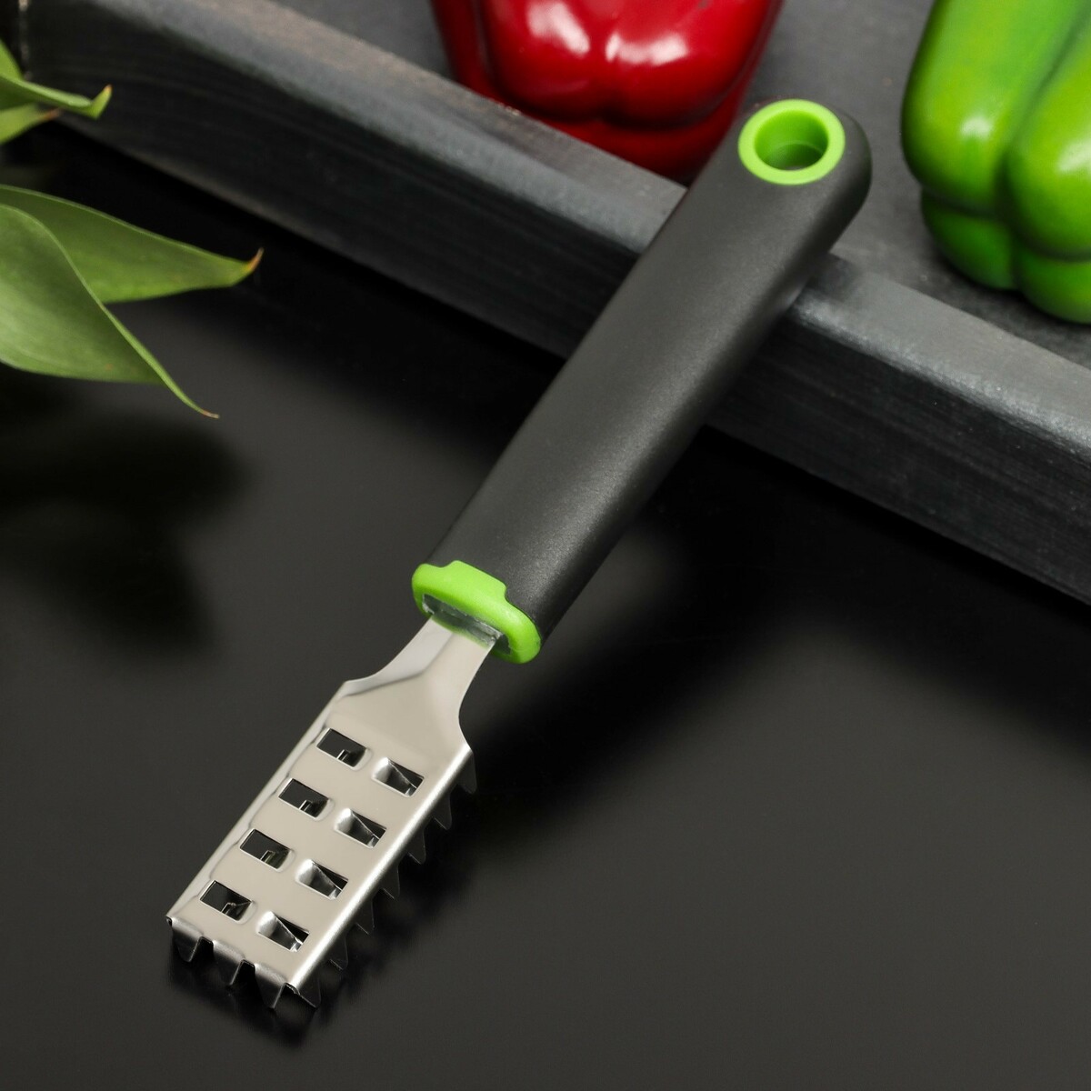 

Рыбочистка доляна lime, 18,5×3 см, цвет черно-зеленый, Черный