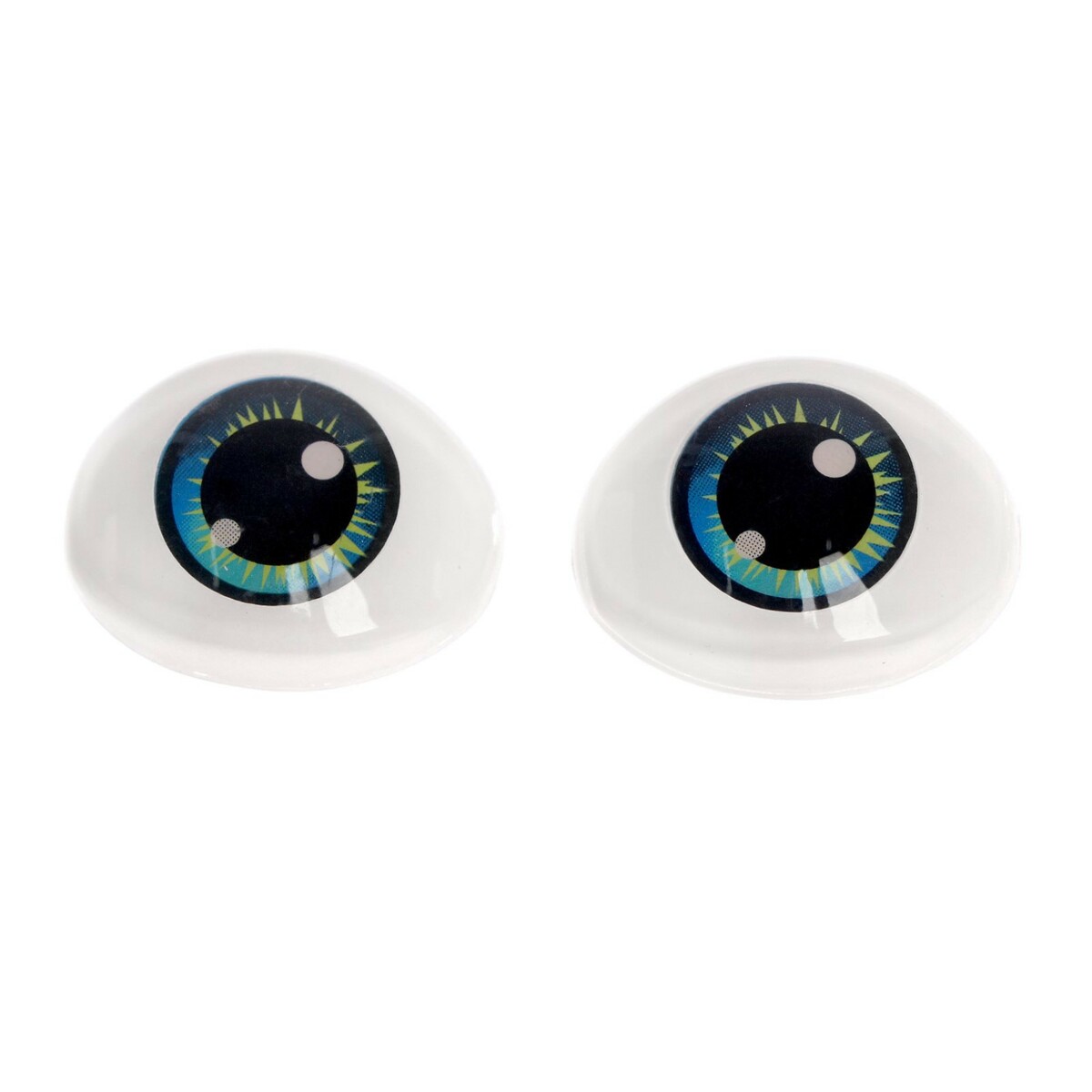 Глаза, набор 10 шт., размер 1 шт: 11,6×15,5 мм, цвет голубой