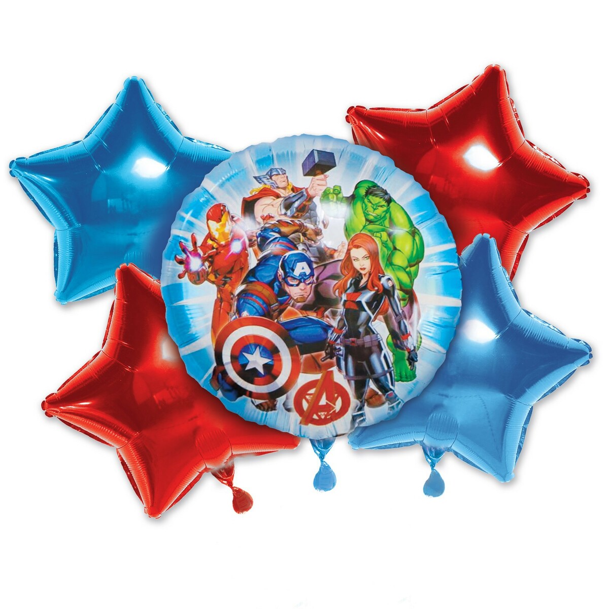 Набор фольгированных шаров набор воздушных шаров композиция радуга звездочка 6 овальных 8шт