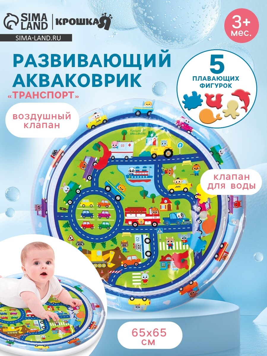 

Акваковрик крошка я, Разноцветный;голубой;зеленый