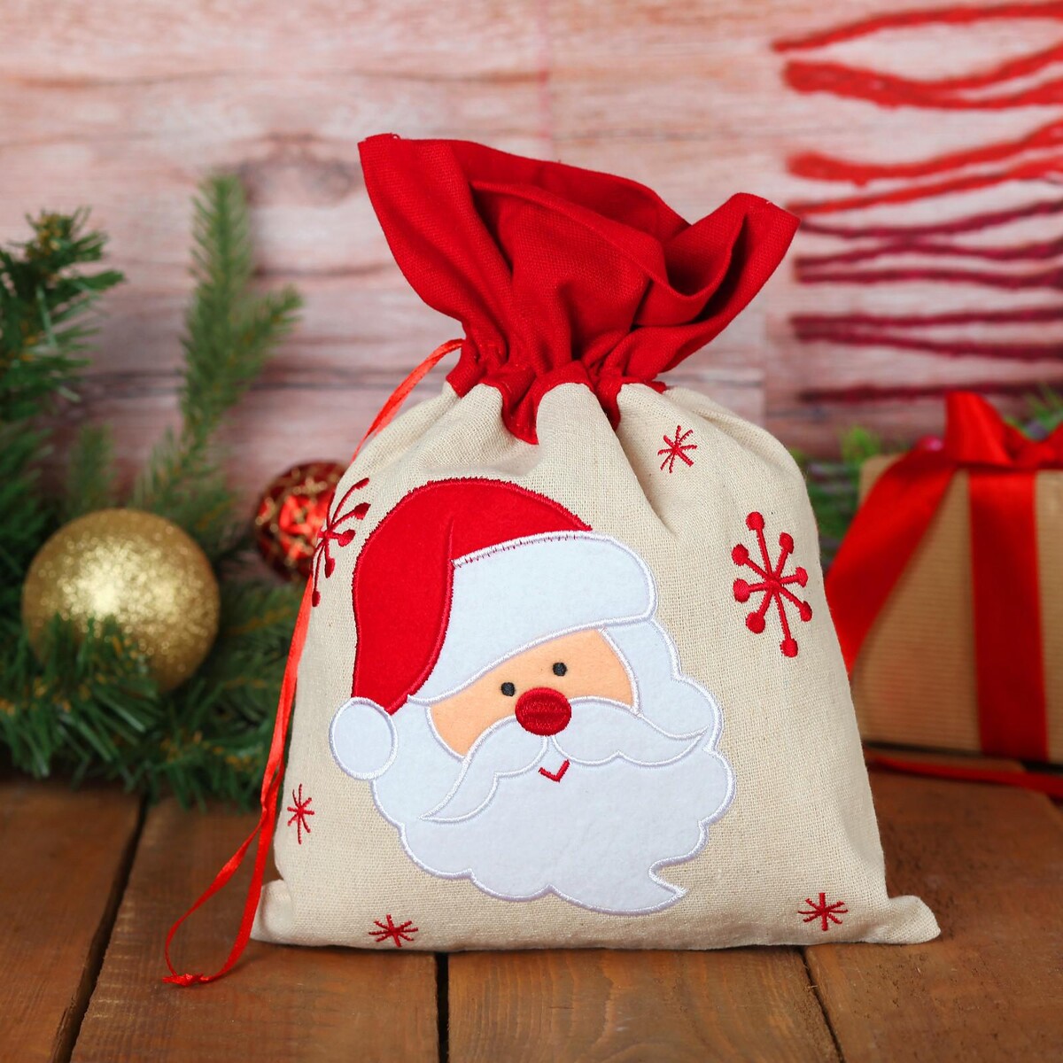 Мешок для подарков мешок для подарков 20 30см дарите счастье с новым счастьем органза
