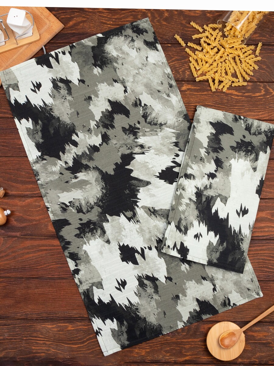 

Набор кухонных полотенец, Серый;зеленый