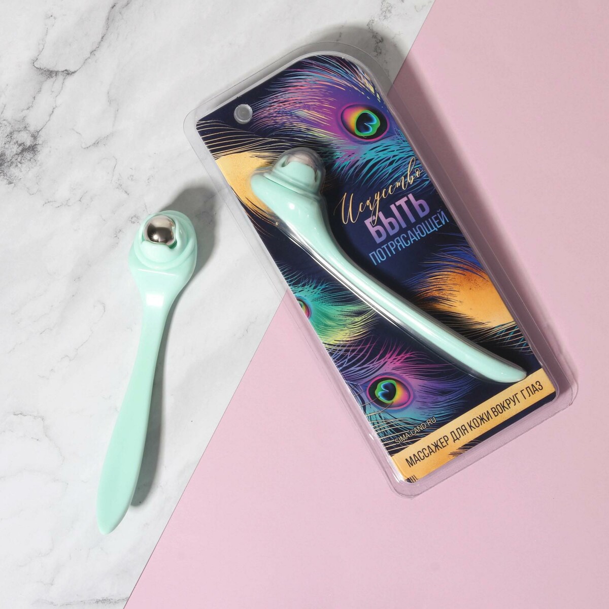 

Роликовый массажер для кожи вокруг глаз, Зеленый