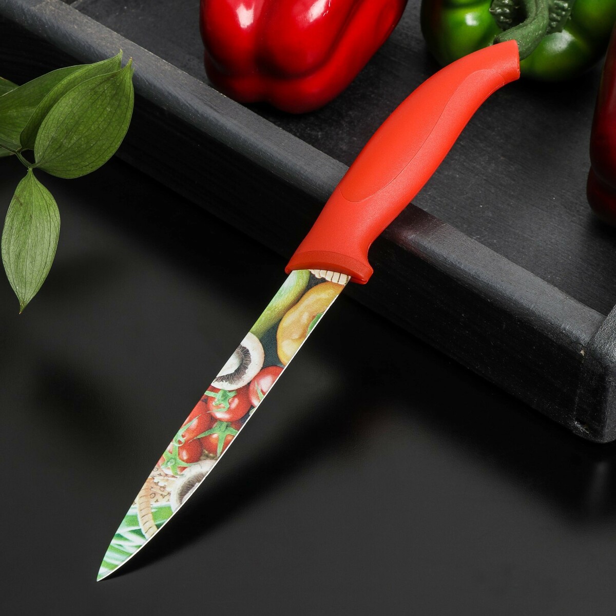 Нож кухонный с антиналипающим покрытием доляна нож кухонный 12 см ivo titanium красный