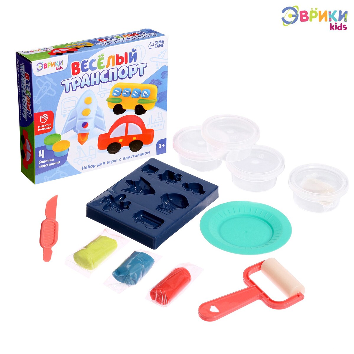 Набор для игры с пластилином игровой набор для лепки весёлые сладости маша и медведь 4 баночки с пластилином